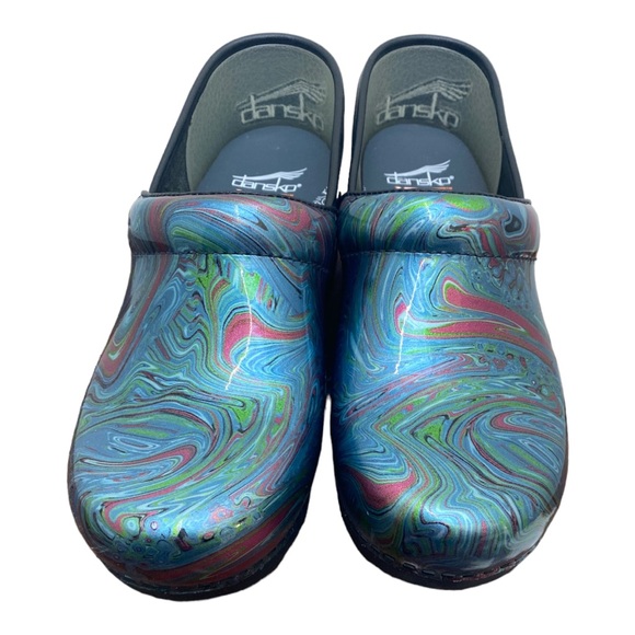 Dansko New Women's XP 2.0 Clogs Marble Swirl Patent size 38 - Picture 4 of 9